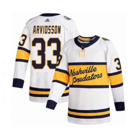 Youth Nashville Predators #33 Viktor Arvidsson Authentic White 2020 Winter Classic Hockey Jersey