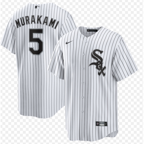 Men's Chicago White Sox #5 Munetaka Murakami Nike White Home Replica Jersey