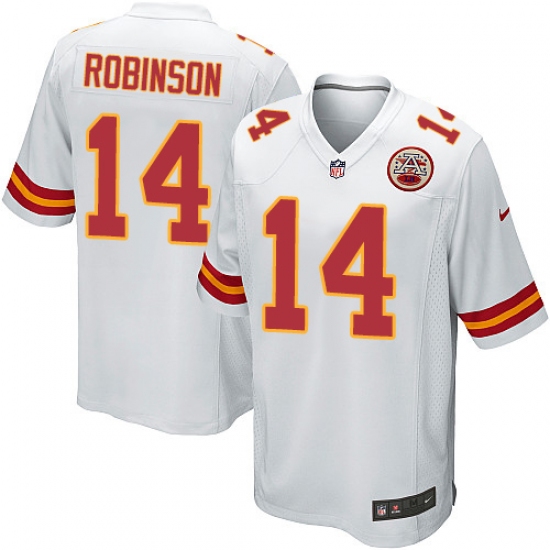 Men's Nike Kansas City Chiefs #14 Demarcus Robinson Game White NFL Jersey