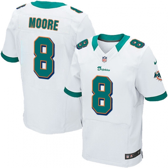 Men's Nike Miami Dolphins #8 Matt Moore Elite White NFL Jersey - Ujersey