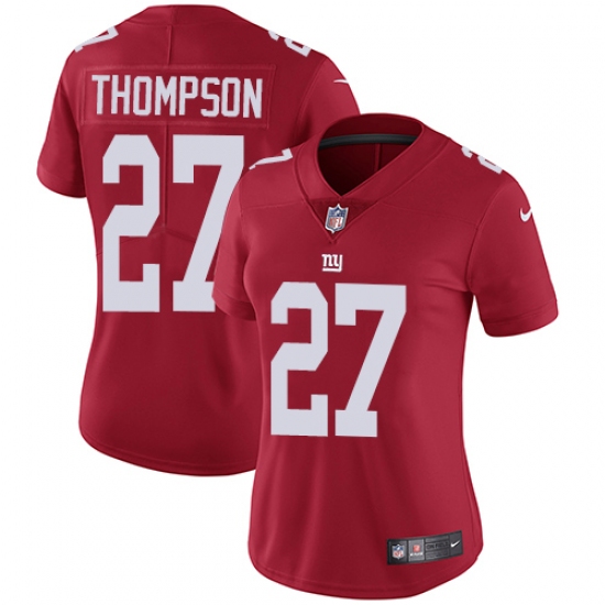 Women's Nike New York Giants #27 Darian Thompson Red Alternate Vapor Untouchable Limited Player NFL Jersey - Ujersey