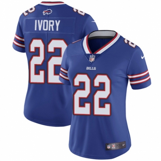 Women's Nike Buffalo Bills #22 Chris Ivory Royal Blue Team Color Vapor Untouchable Limited Player NFL Jersey - Ujersey