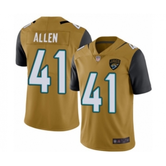 Youth Jacksonville Jaguars #41 Josh Allen Limited Gold Rush Vapor Untouchable Football Jersey - Ujersey