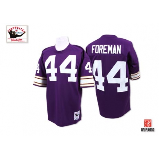 Mitchell And Ness Minnesota Vikings #44 Chuck Foreman Purple Team Color Authentic Throwback NFL Jersey - Ujersey
