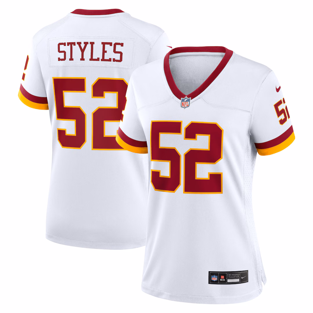 Women's Washington Commanders Sonny Styles Nike White Game Super Bowl Era Jersey