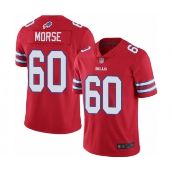Men's Buffalo Bills #60 Mitch Morse Limited Red Rush Vapor Untouchable Football Jersey - Ujersey