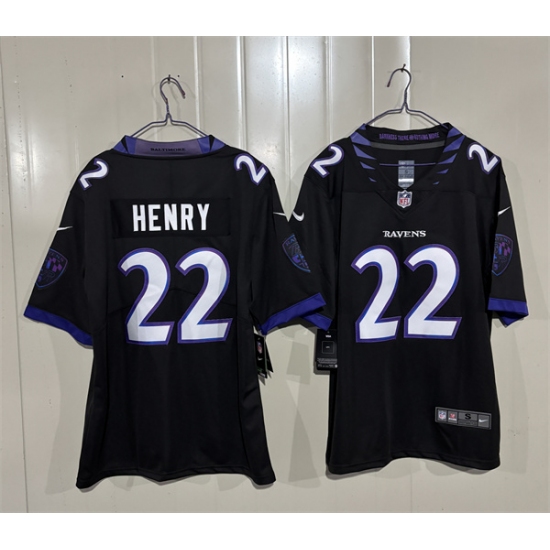 Men's Baltimore Ravens #22 Derrick Henry Black 2026 Alternate Vapor Limited Football Stitched Jersey - Ujersey