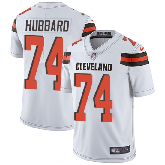 Men's Nike Cleveland Browns #74 Chris Hubbard White Vapor Untouchable Limited Player NFL Jersey - Ujersey