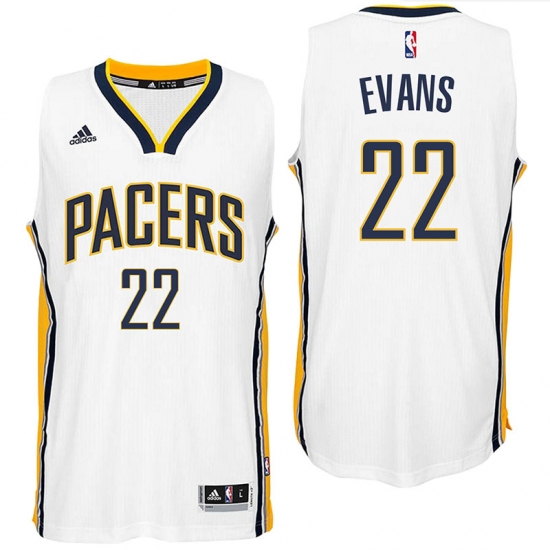 Indiana Pacers #22 Jeremy Evans 2016 Home White New Swingman Jersey - Ujersey