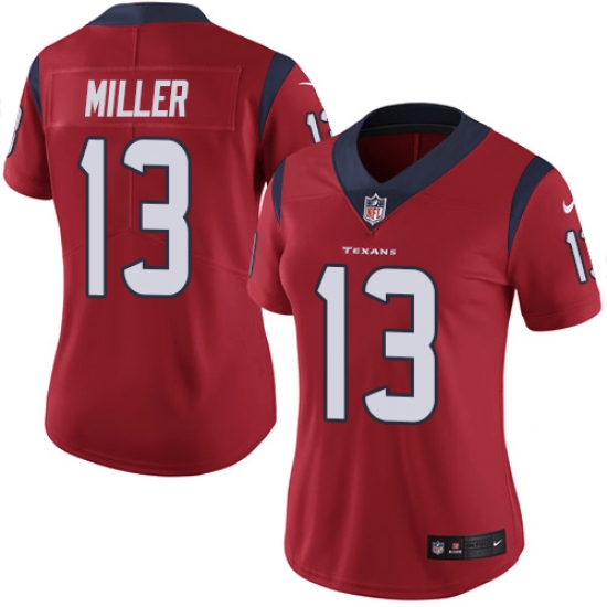 Women's Nike Houston Texans #13 Braxton Miller Limited Red Alternate Vapor Untouchable NFL Jersey - Ujersey