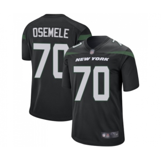 Men's New York Jets #70 Kelechi Osemele Game Black Alternate Football Jersey - Ujersey