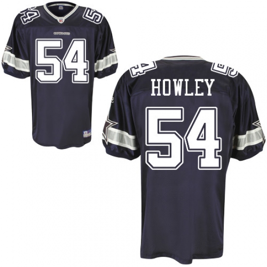 Men's Reebok Dallas Cowboys #54 Chuck Howley Authentic Navy Blue Team Color Throwback NFL Jersey - Ujersey