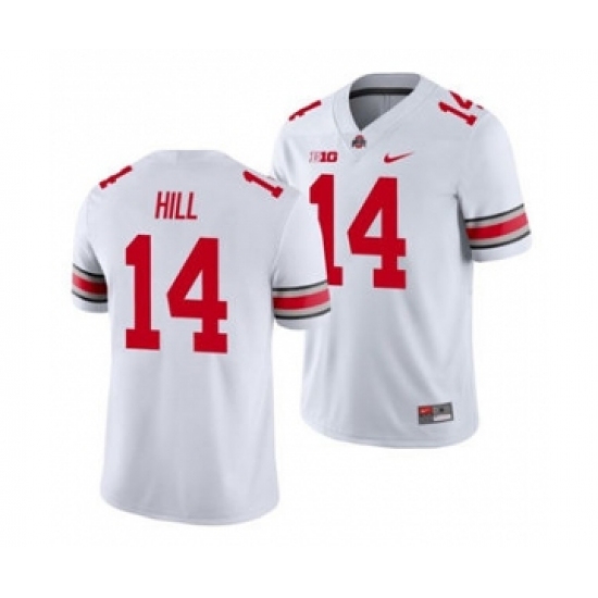 Men's Ohio State Buckeyes K.J. Hill White Football Playoff Game Jersey