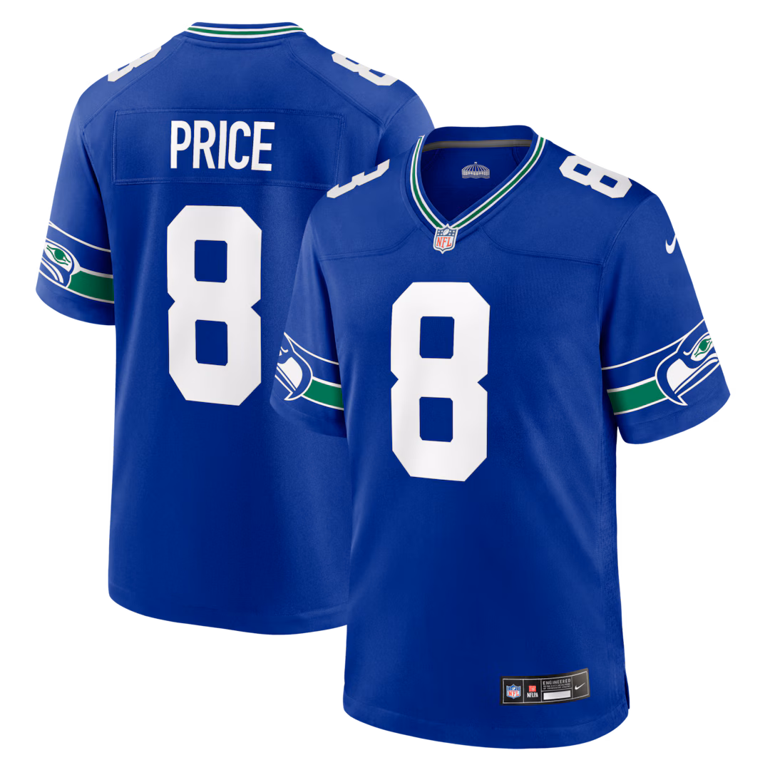 Men's Seattle Seahawks Jadarian Price Nike Royal Alternate Game Jersey