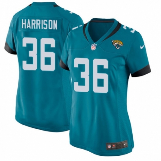 Women's Nike Jacksonville Jaguars #36 Ronnie Harrison Game Black Alternate NFL Jersey - Ujersey