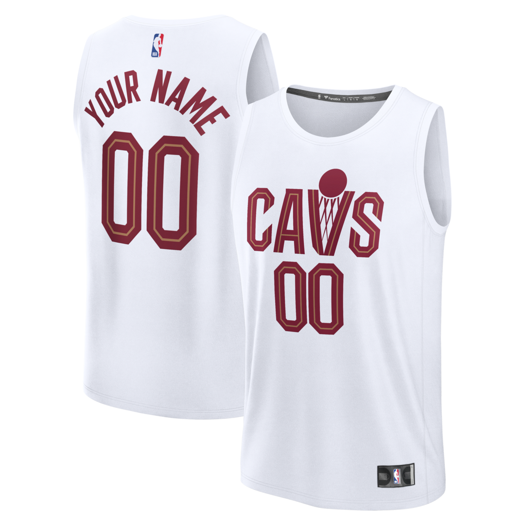 Youth Cleveland Cavaliers Fanatics White Fastbreak Custom Jersey - Association Edition - Ujersey