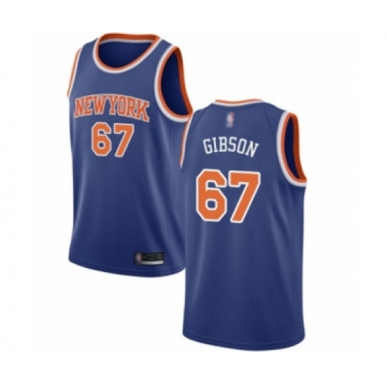 Youth New York Knicks #67 Taj Gibson Swingman Royal Blue Basketball Jersey - Icon Edition