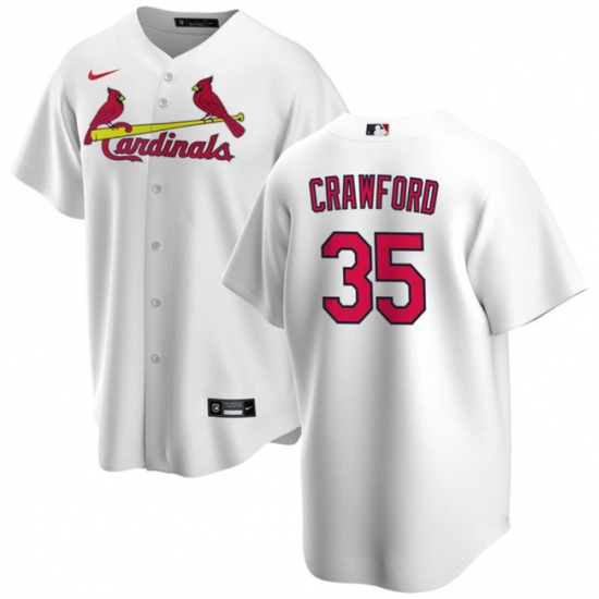 Men's St. Louis Cardinals #35 Brandon Crawford White Cool Base Stitched Baseball Jersey - Ujersey