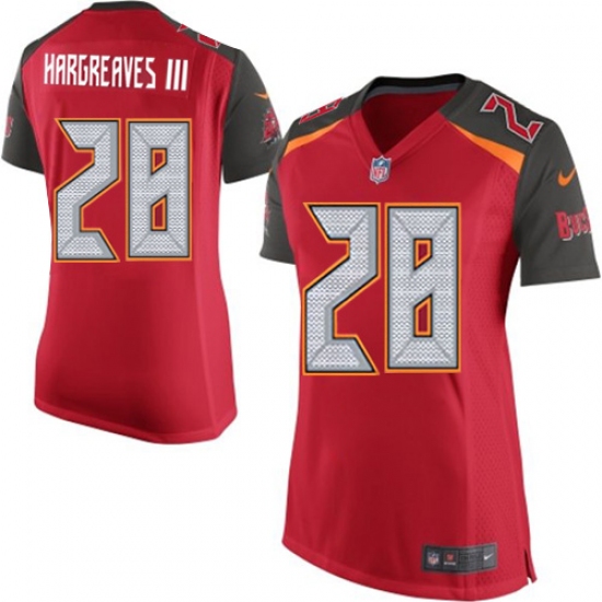 Women's Nike Tampa Bay Buccaneers #28 Vernon Hargreaves III Game Red Team Color NFL Jersey - Ujersey