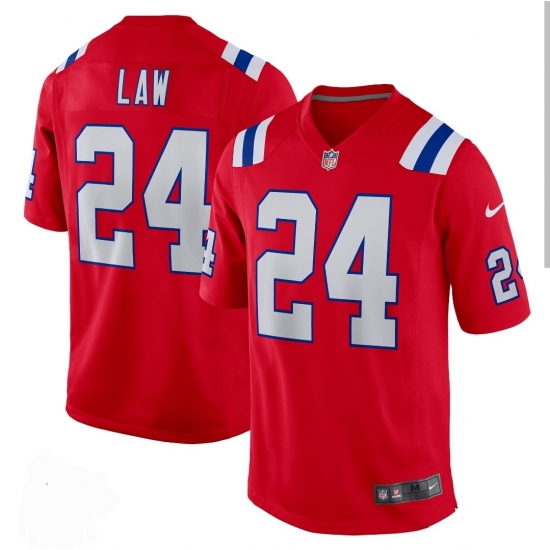 Mens New England Patriots #24 Ty Law Nike Red Alternate Vapor Limited Jersey - Ujersey