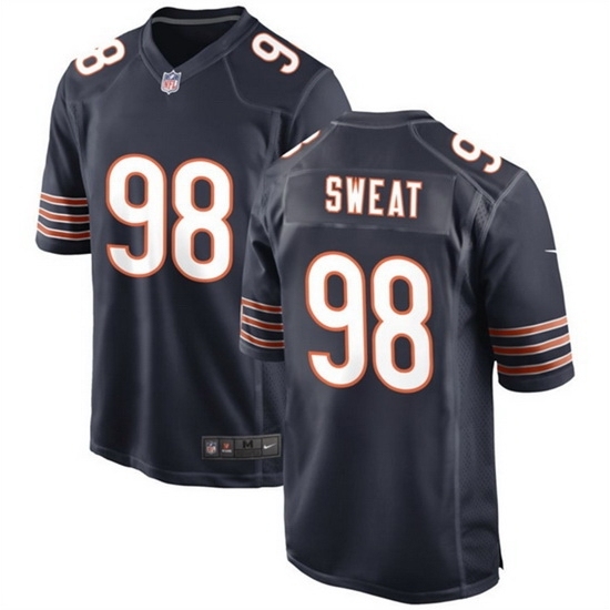 Men's Chicago Bears #98 Montez Sweat Navy Stitched Game Football Jersey - Ujersey