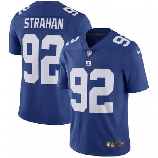 Youth Nike New York Giants #92 Michael Strahan Elite Royal Blue Team Color NFL Jersey - Ujersey