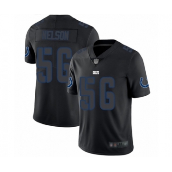 Men's Indianapolis Colts #56 Quenton Nelson Limited Black Rush Impact Football Jersey - Ujersey