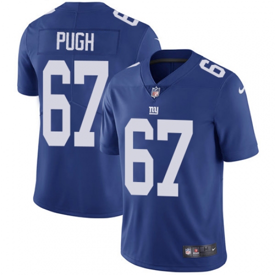 Men's Nike New York Giants #67 Justin Pugh Royal Blue Team Color Vapor Untouchable Limited Player NFL Jersey - Ujersey