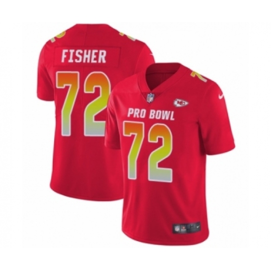 Men's Nike Kansas City Chiefs #72 Eric Fisher Limited Red AFC 2019 Pro Bowl NFL Jersey - Ujersey
