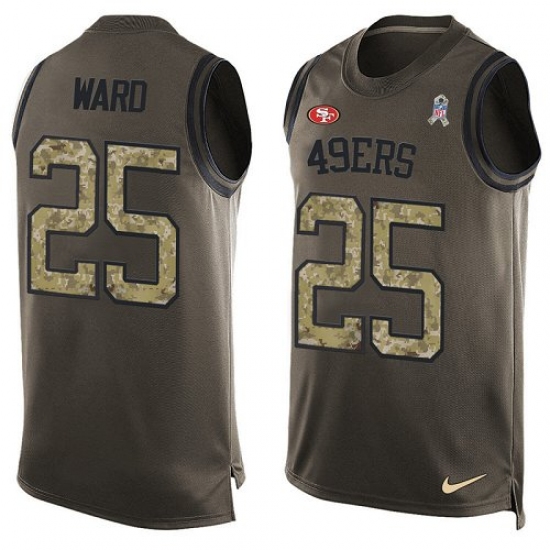 Men's Nike San Francisco 49ers #25 Jimmie Ward Limited Green Salute to Service Tank Top NFL Jersey - Ujersey