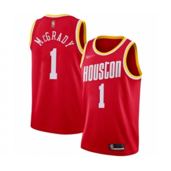 Youth Houston Rockets #1 Tracy McGrady Swingman Red Hardwood Classics Finished Basketball Jersey - Ujersey