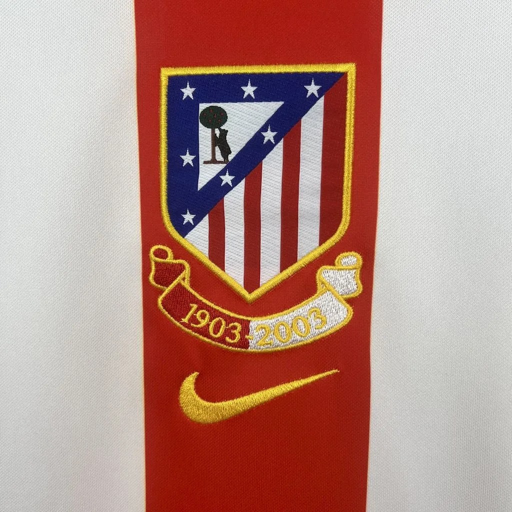 Atletico Madrid Retro Soccer Jersey Home Shirt 2003-04