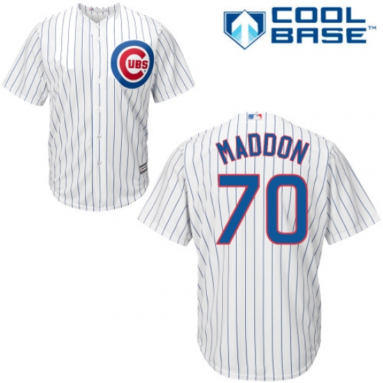 Youth Majestic Chicago Cubs #70 Joe Maddon Authentic White Home Cool Base MLB Jersey - Ujersey
