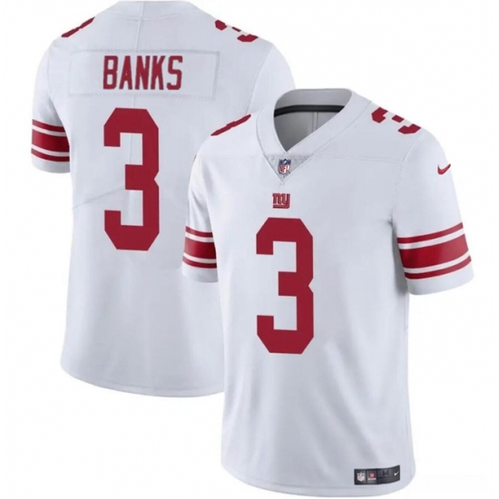 Men's New York Giants #3 Deonte Banks White Vapor Untouchable Limited Football Stitched Jersey - Ujersey