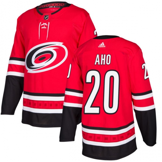 Men's Adidas Carolina Hurricanes #20 Sebastian Aho Authentic Red Home NHL Jersey - Ujersey