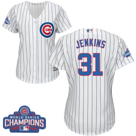 Women's Majestic Chicago Cubs #31 Fergie Jenkins Authentic White Home 2016 World Series Champions Cool Base MLB Jersey - Ujersey