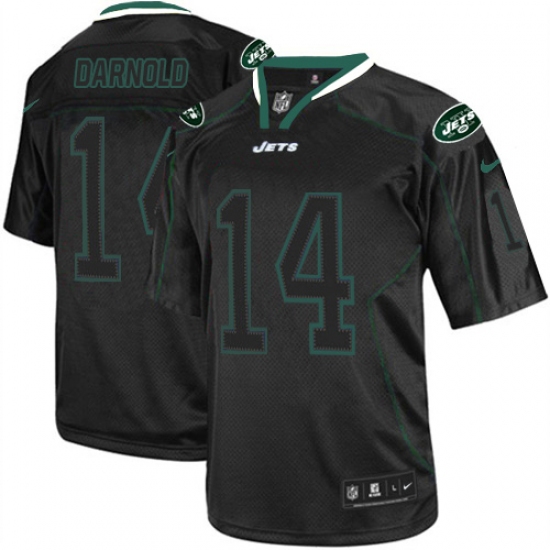 Men's Nike New York Jets #14 Sam Darnold Elite Lights Out Black NFL Jersey - Ujersey