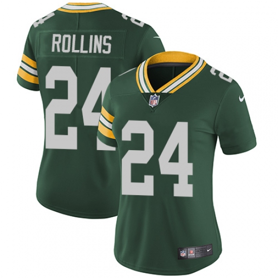 Women's Nike Green Bay Packers #24 Quinten Rollins Elite Green Team Color NFL Jersey - Ujersey