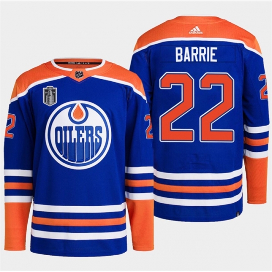 Men's Edmonton Oilers #22 Tyson Barrie Royal 2024 Stanley Cup Final Stitched Jersey - Ujersey