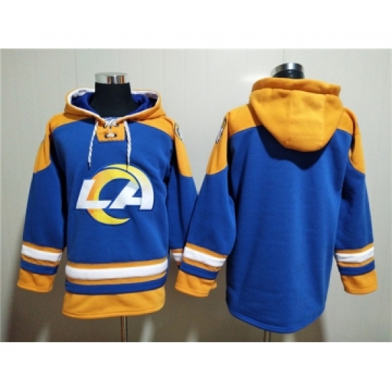 Men's Los Angeles Rams Blank 2022 Royal Super Bowl LVI Champions Pullover Hoodie - Ujersey
