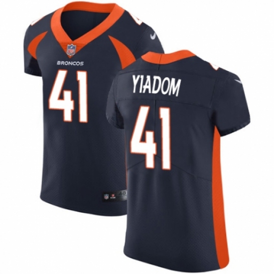 Men's Nike Denver Broncos #41 Isaac Yiadom Navy Blue Alternate Vapor Untouchable Elite Player NFL Jersey - Ujersey