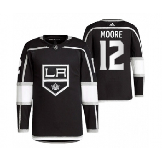 Men's Los Angeles Kings #12 Trevor Moore Black Stitched Jersey - Ujersey