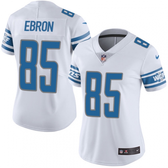 Women's Nike Detroit Lions #85 Eric Ebron Limited White Vapor Untouchable NFL Jersey - Ujersey