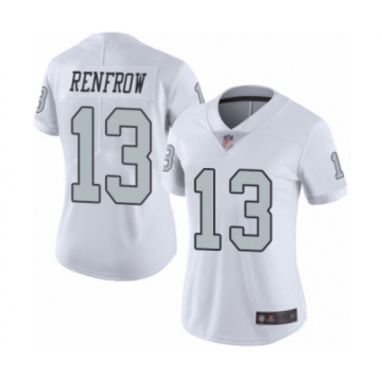 Women's Oakland Raiders #13 Hunter Renfrow Limited White Rush Vapor Untouchable Football Jersey