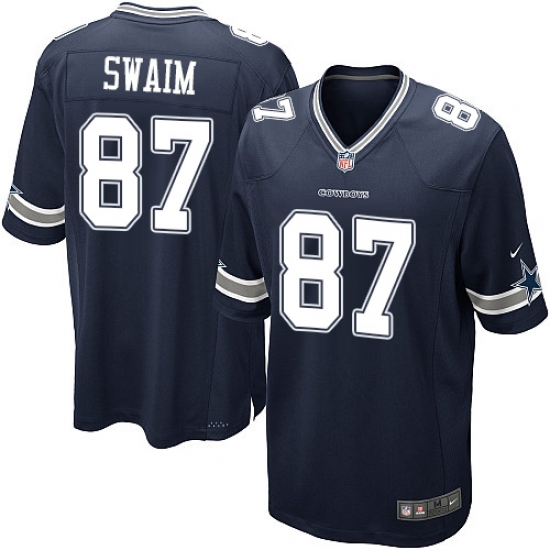 Men's Nike Dallas Cowboys #87 Geoff Swaim Game Navy Blue Team Color NFL Jersey - Ujersey