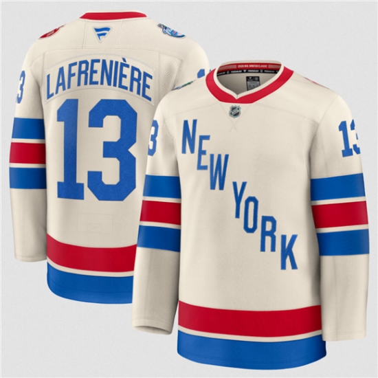 Men's New York Rangers #13 Alexis Lafreniere Cream 2026 Winter Classic Stitched Hockey Jersey - Ujersey