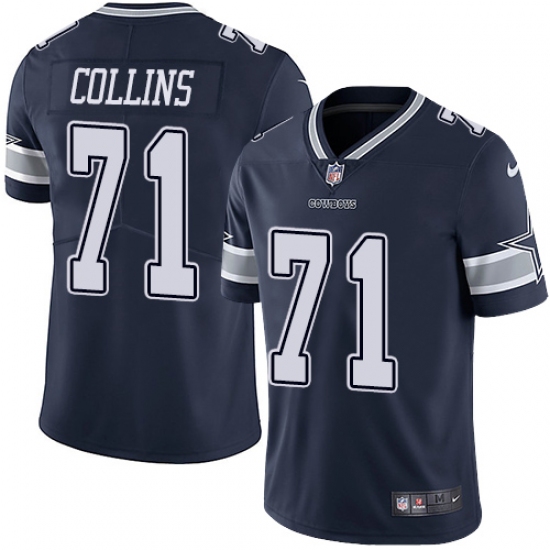 Youth Nike Dallas Cowboys #71 La'el Collins Navy Blue Team Color Vapor Untouchable Limited Player NFL Jersey - Ujersey