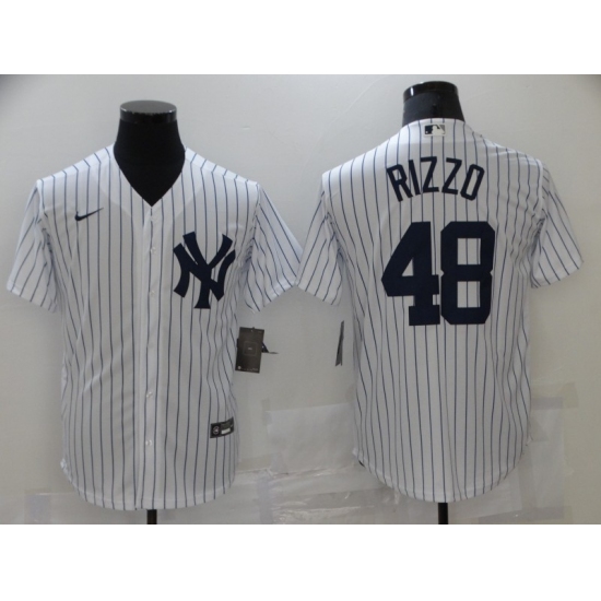 Men's New York Yankees #48 Anthony Rizzo Nike White Home Official Replica Player Jersey - Ujersey