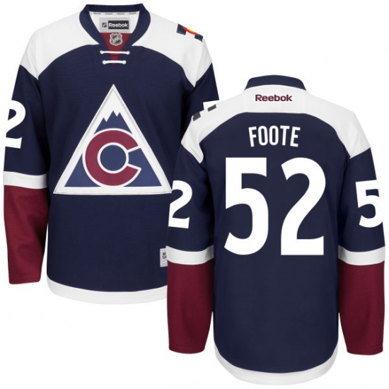 Youth Reebok Colorado Avalanche #52 Adam Foote Authentic Blue Third NHL Jersey - Ujersey