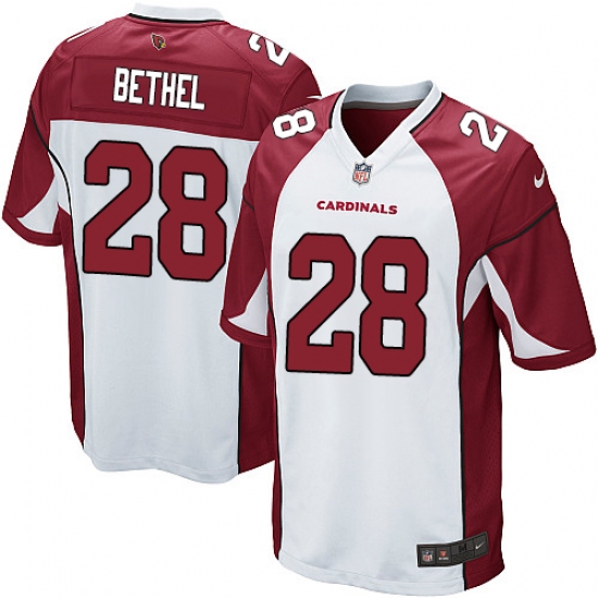 Men's Nike Arizona Cardinals #28 Justin Bethel Game White NFL Jersey - Ujersey
